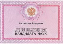 Диплом кандидата наук 2006-2024 года